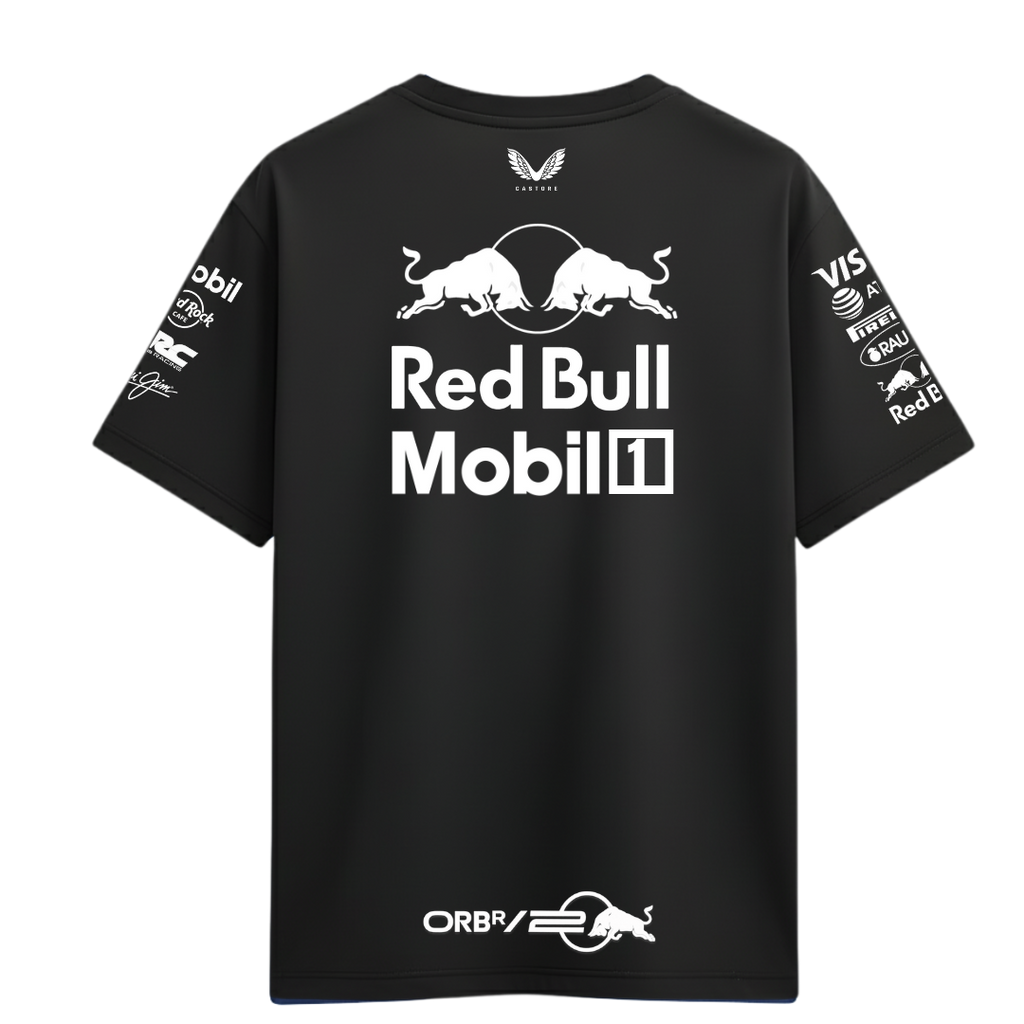 Camiseta Red Bull Singapura 2025 Black - Tema Carro