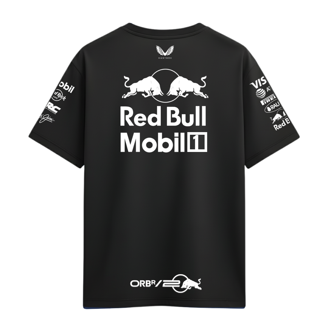 Camiseta Red Bull Singapura 2025 Black - Tema Carro