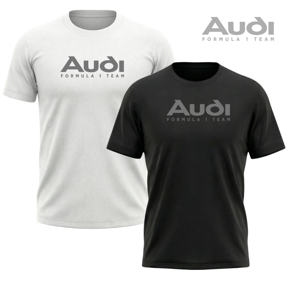 Camiseta Audi Basic Preta/Branca