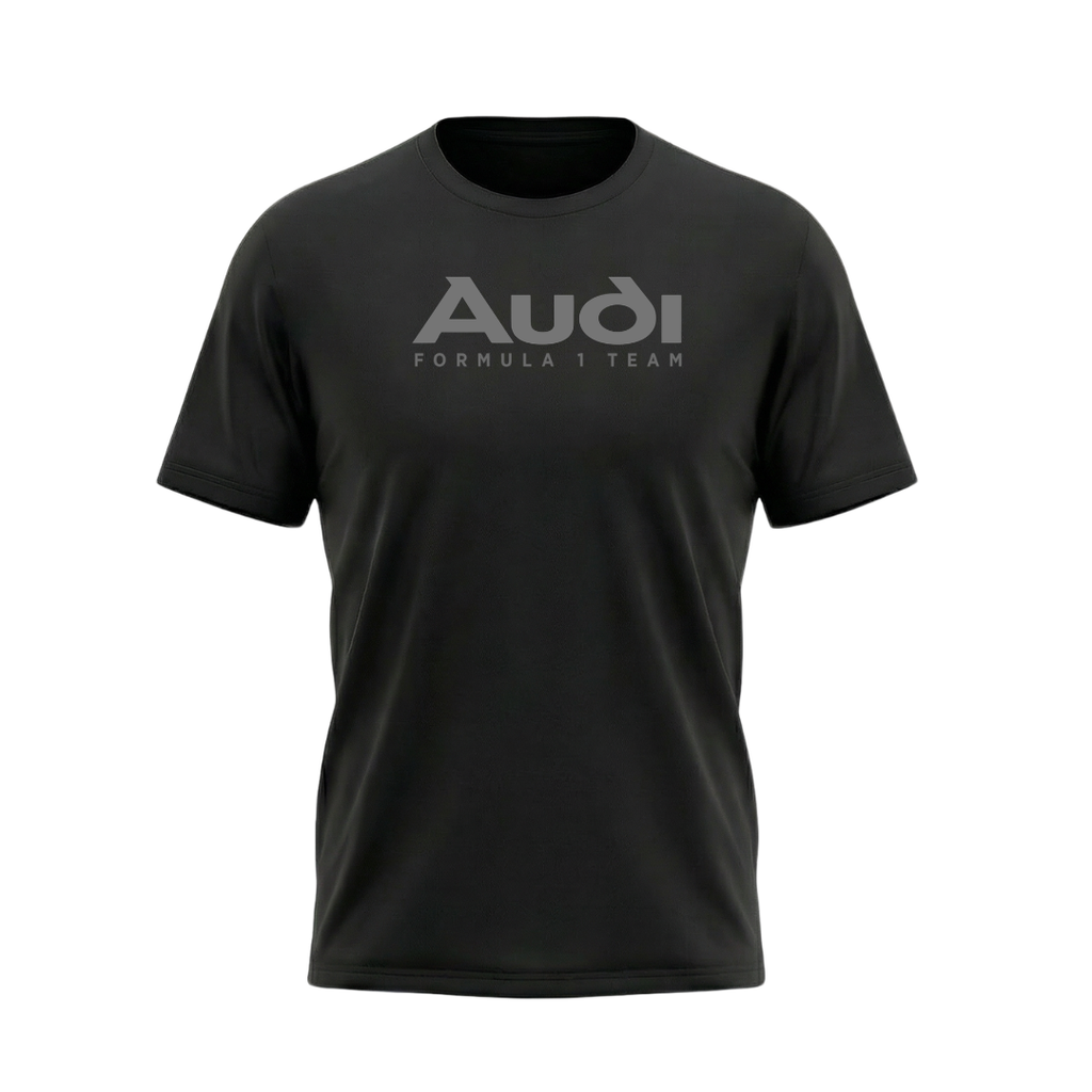 Camiseta Audi Basic Preta/Branca