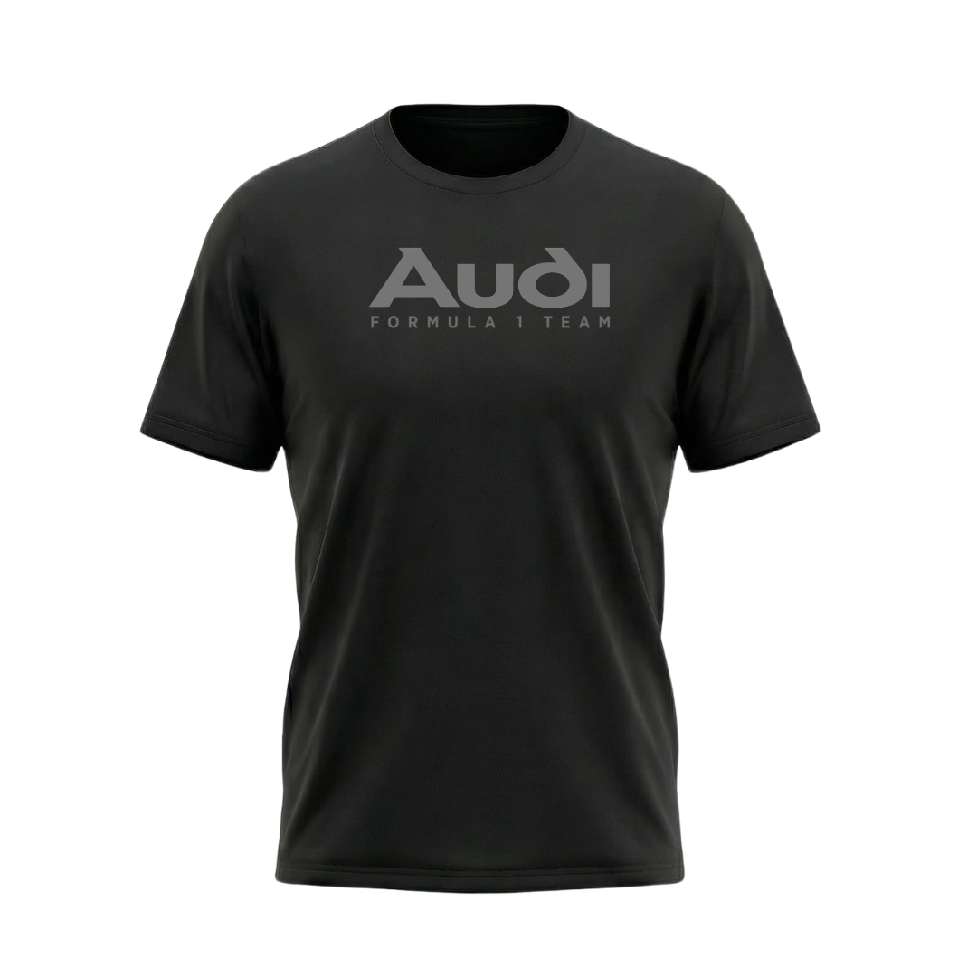Camiseta Audi Basic Preta/Branca