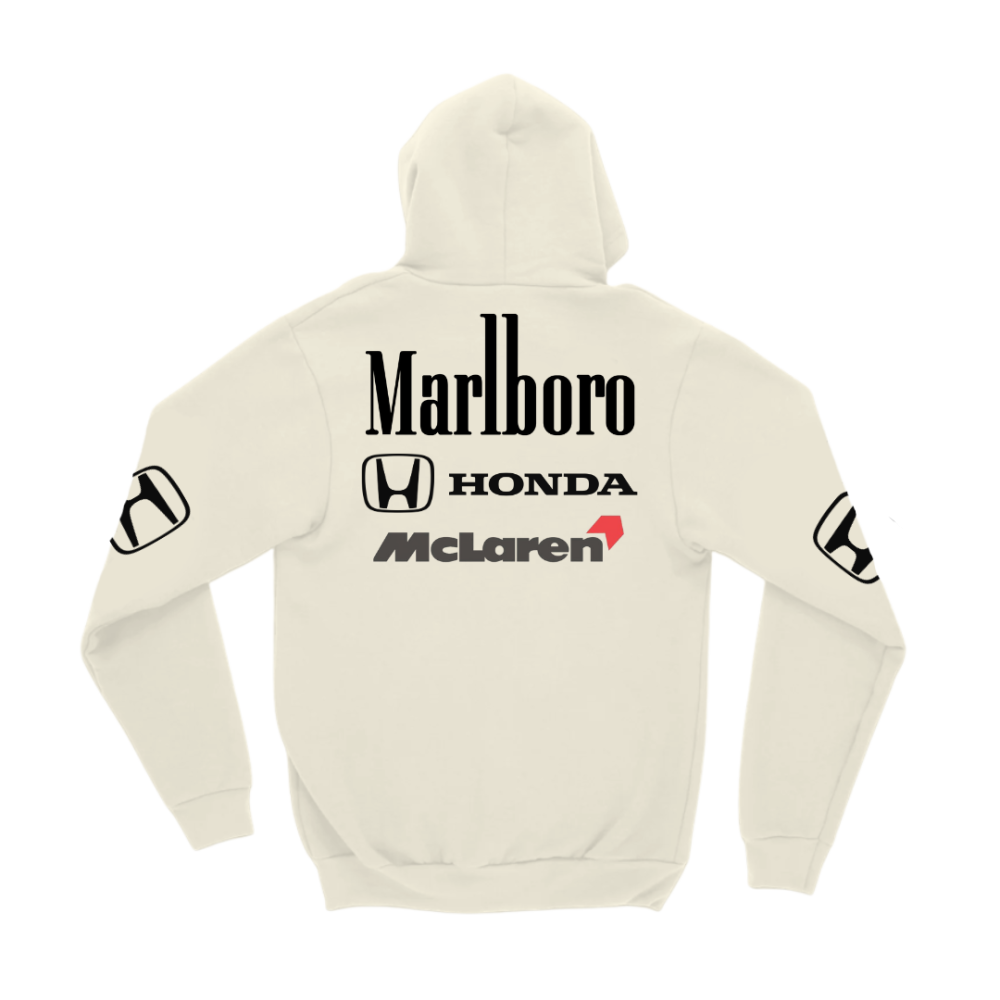 Blusa de Moletom Canguru Retrô McLaren OFF-WHITE