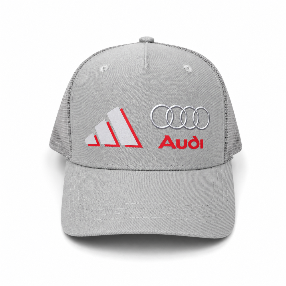 Boné Audi Cinza Claro Trucker tela