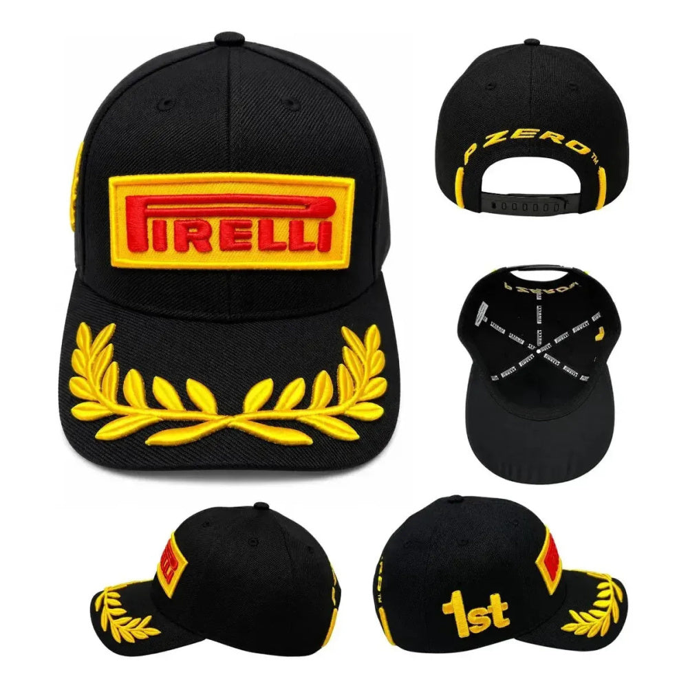 Boné PIRELLI  Podium Preto Linha Premium