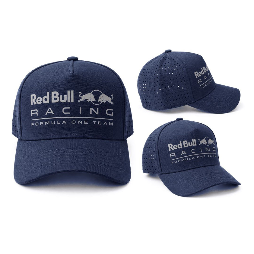 Boné Red Bull Racing Tema GP Singapura 2025 Respirável furação a laser