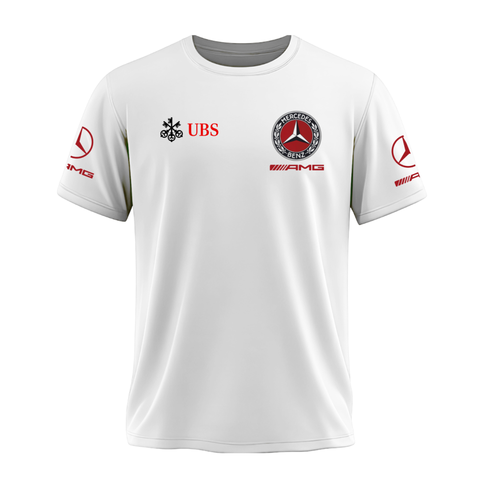 Camiseta AMG Mercedes Retrô Classic Branca