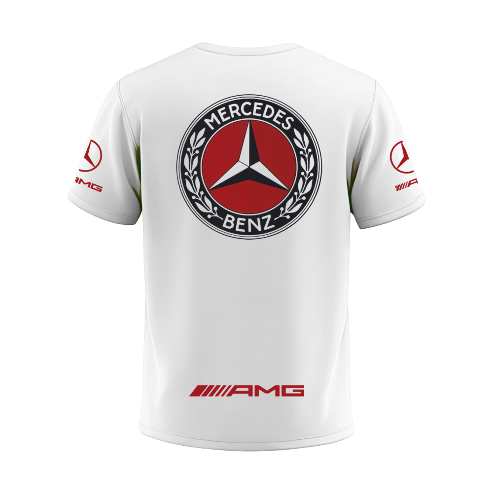 Camiseta AMG Mercedes Retrô Classic Branca