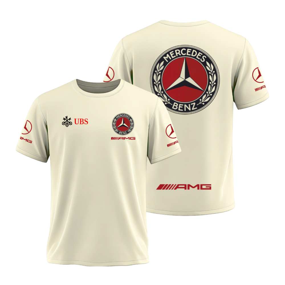 Camiseta AMG Mercedes Retrô Classic Off-White