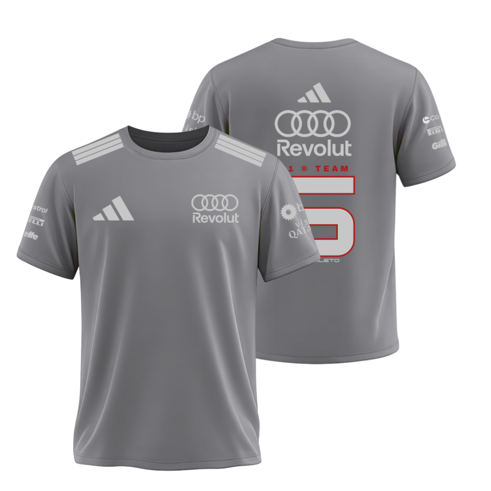 Camiseta AUDI Bortoleto Cinza 2026 - DryFit / Algodão