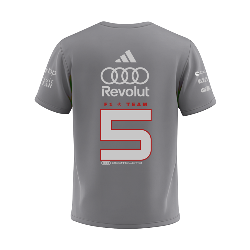 Camiseta AUDI Bortoleto Cinza 2026 - DryFit / Algodão