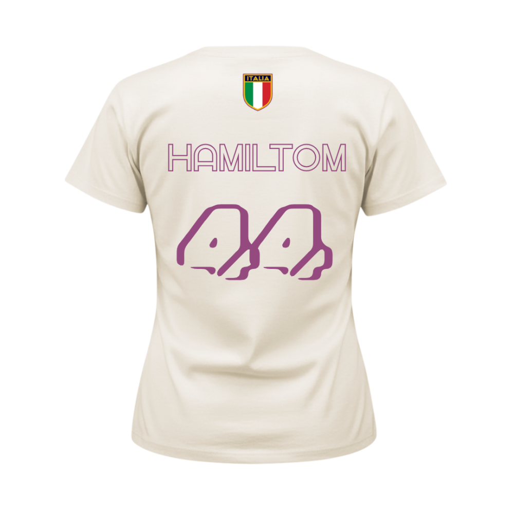 Camiseta Babylook Ferrari Off-white Purple