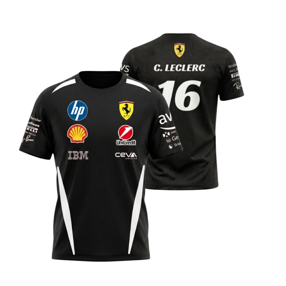Camiseta Ferrari 2026 Preta - Lançamento