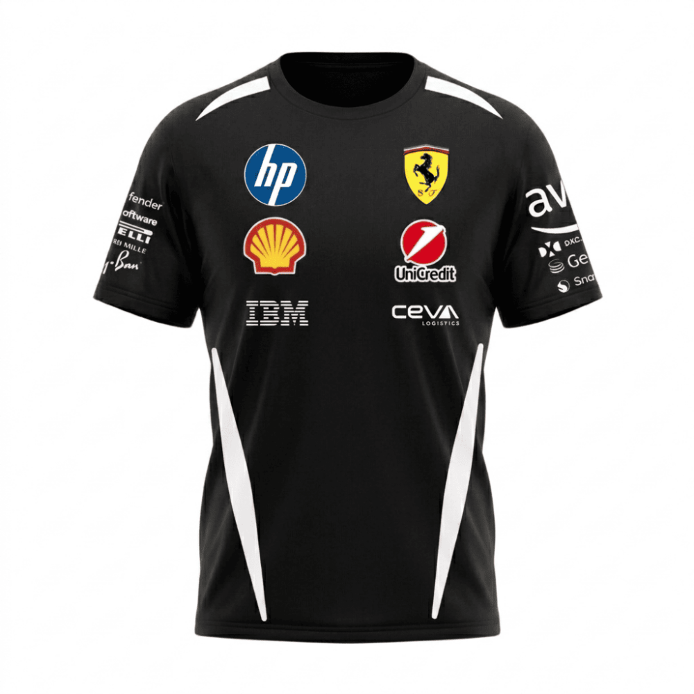 Camiseta Ferrari 2026 Preta - Lançamento