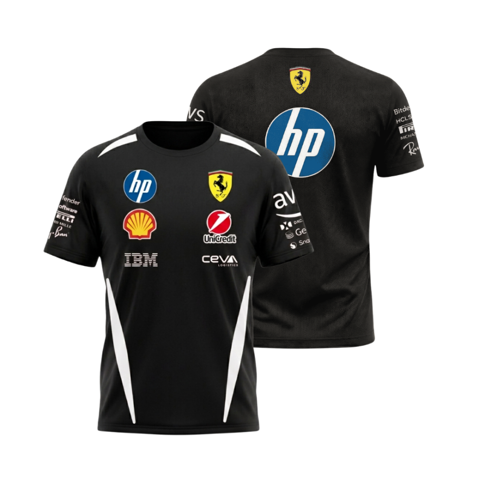 Camiseta Ferrari 2026 Preta - Lançamento