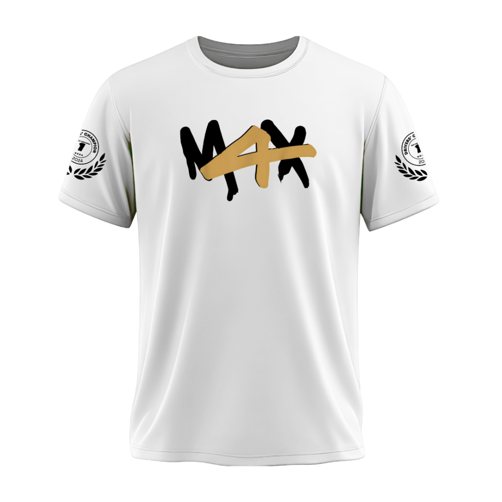 Camiseta Max Verstappen four-time champion