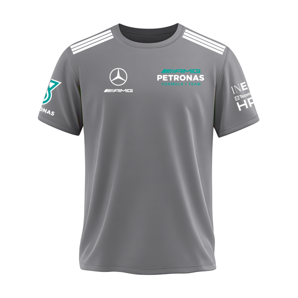 Camiseta Mercedes Petronas Cinza Plus