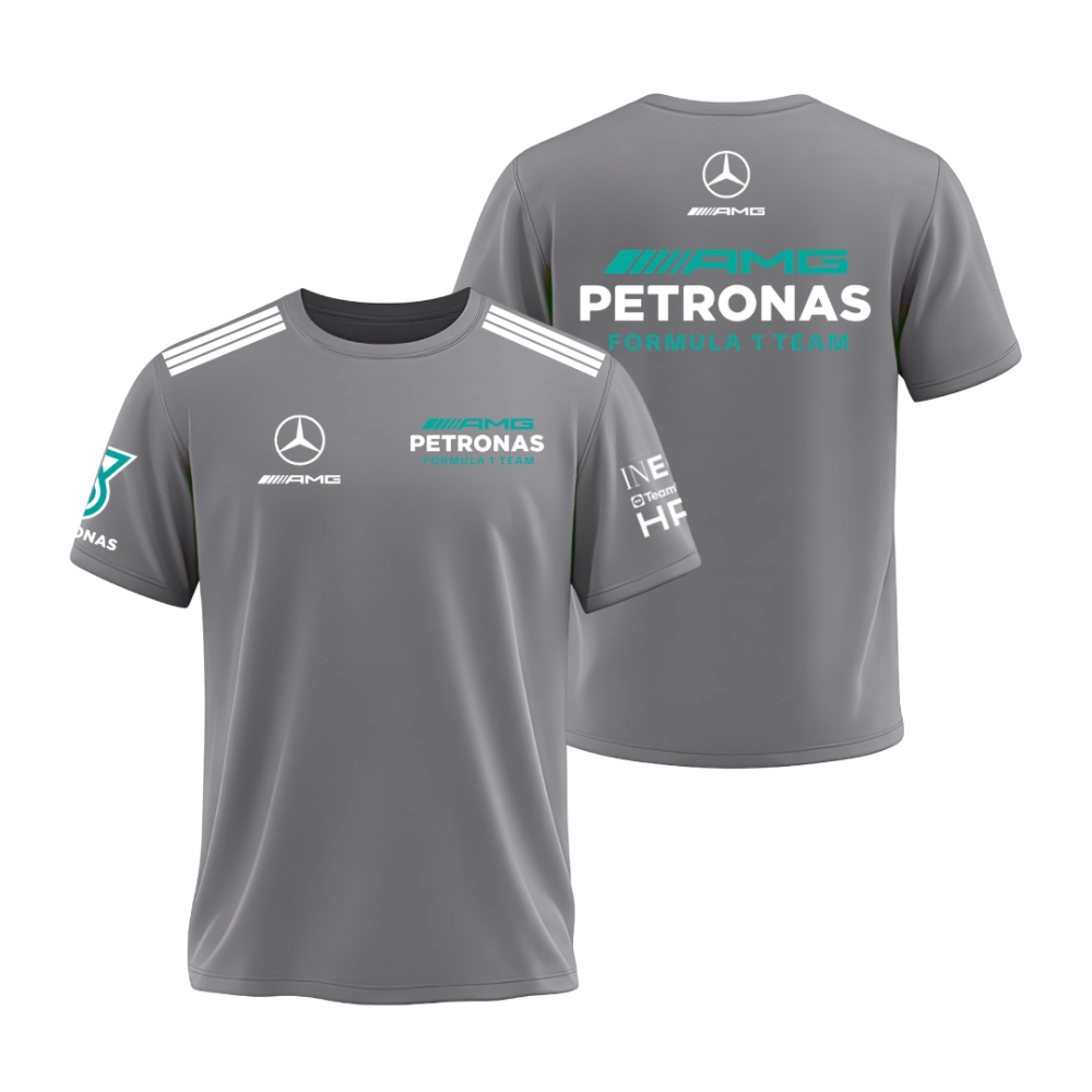 Camiseta Mercedes Petronas Cinza Plus