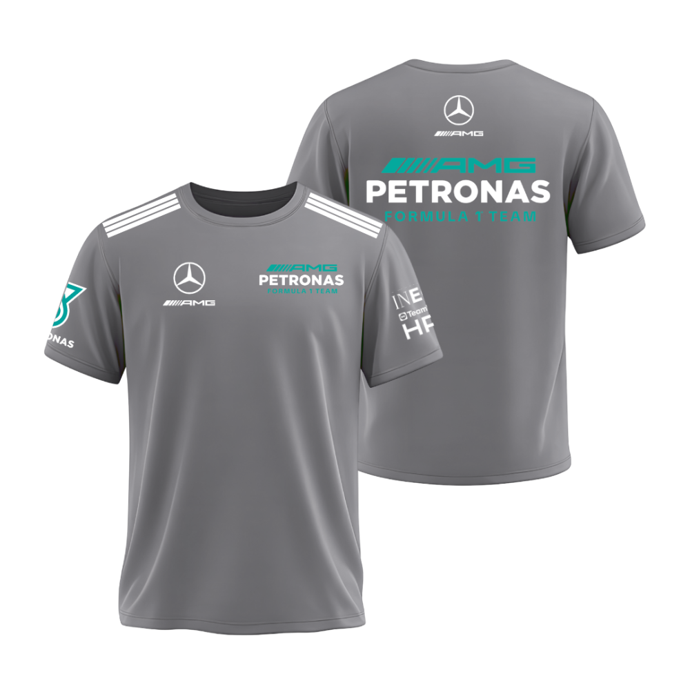 Camiseta Mercedes Petronas Cinza Plus