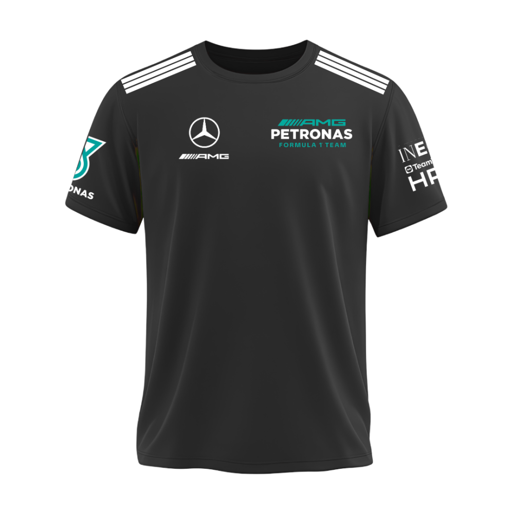 Camiseta Mercedes Petronas PRETA Plus