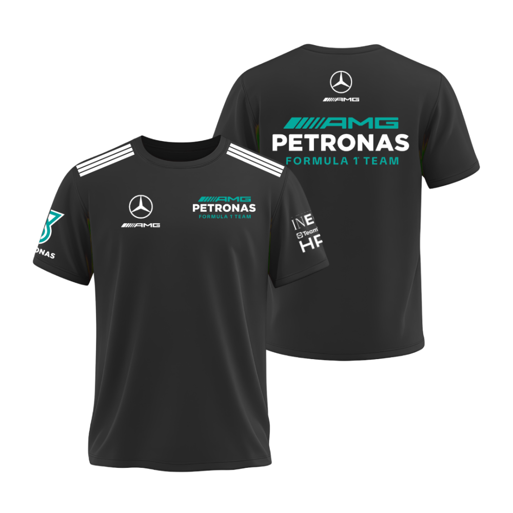 Camiseta Mercedes Petronas PRETA Plus