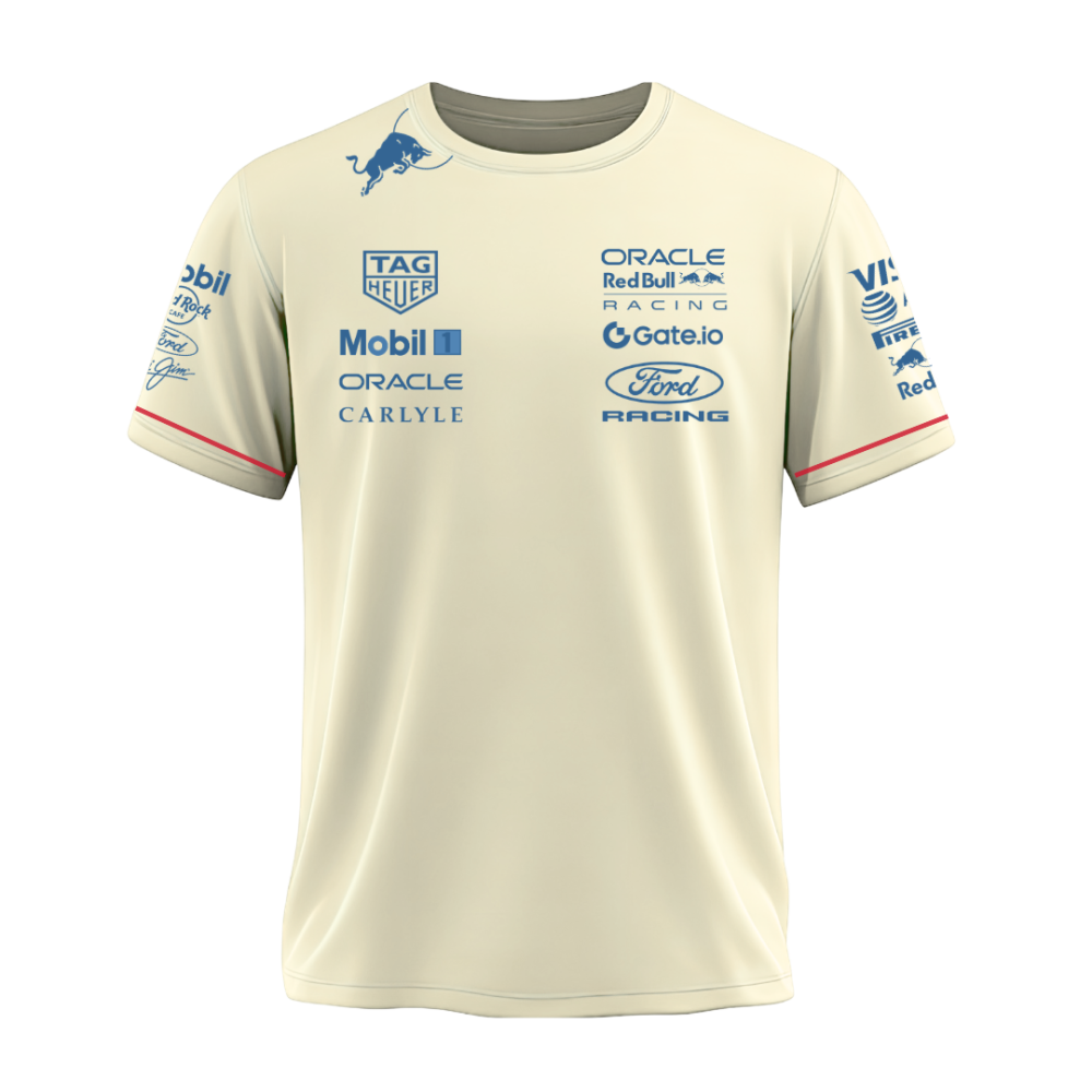 Camiseta Red Bull 2026 OFF White 100% Algodão