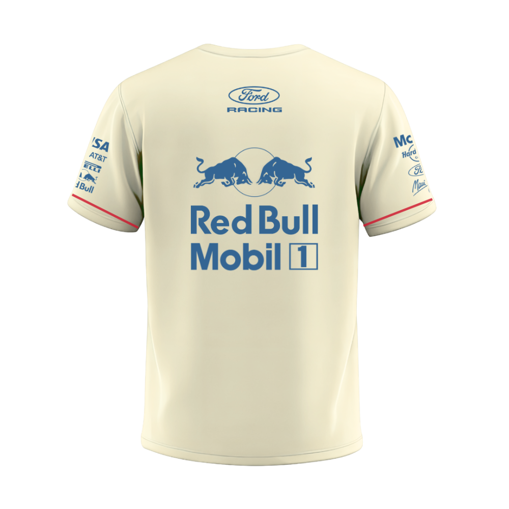 Camiseta Red Bull 2026 OFF White 100% Algodão