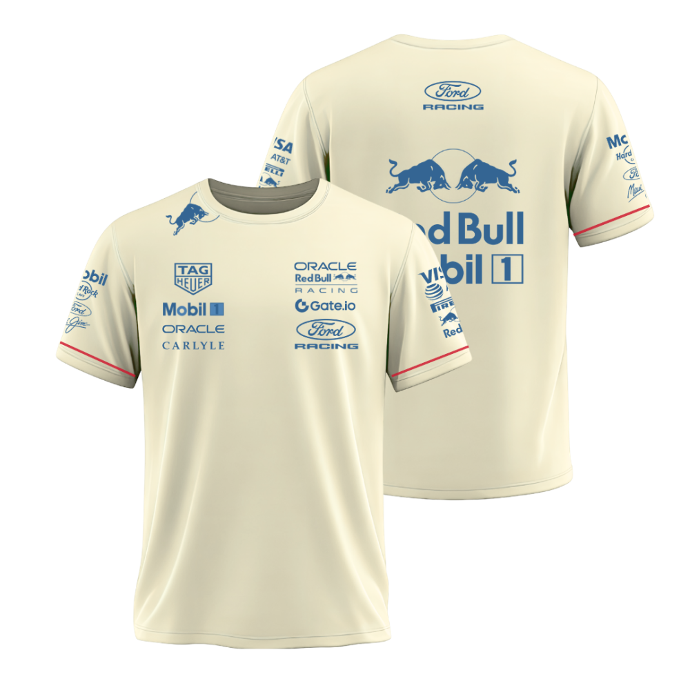 Camiseta Red Bull 2026 OFF White 100% Algodão