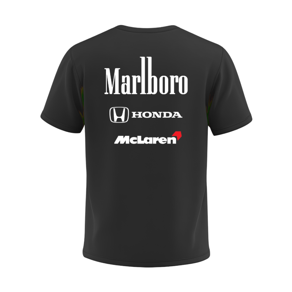 Camiseta Retrô Clássic McLaren/Marlboro 1990 Dryfit/Algodão