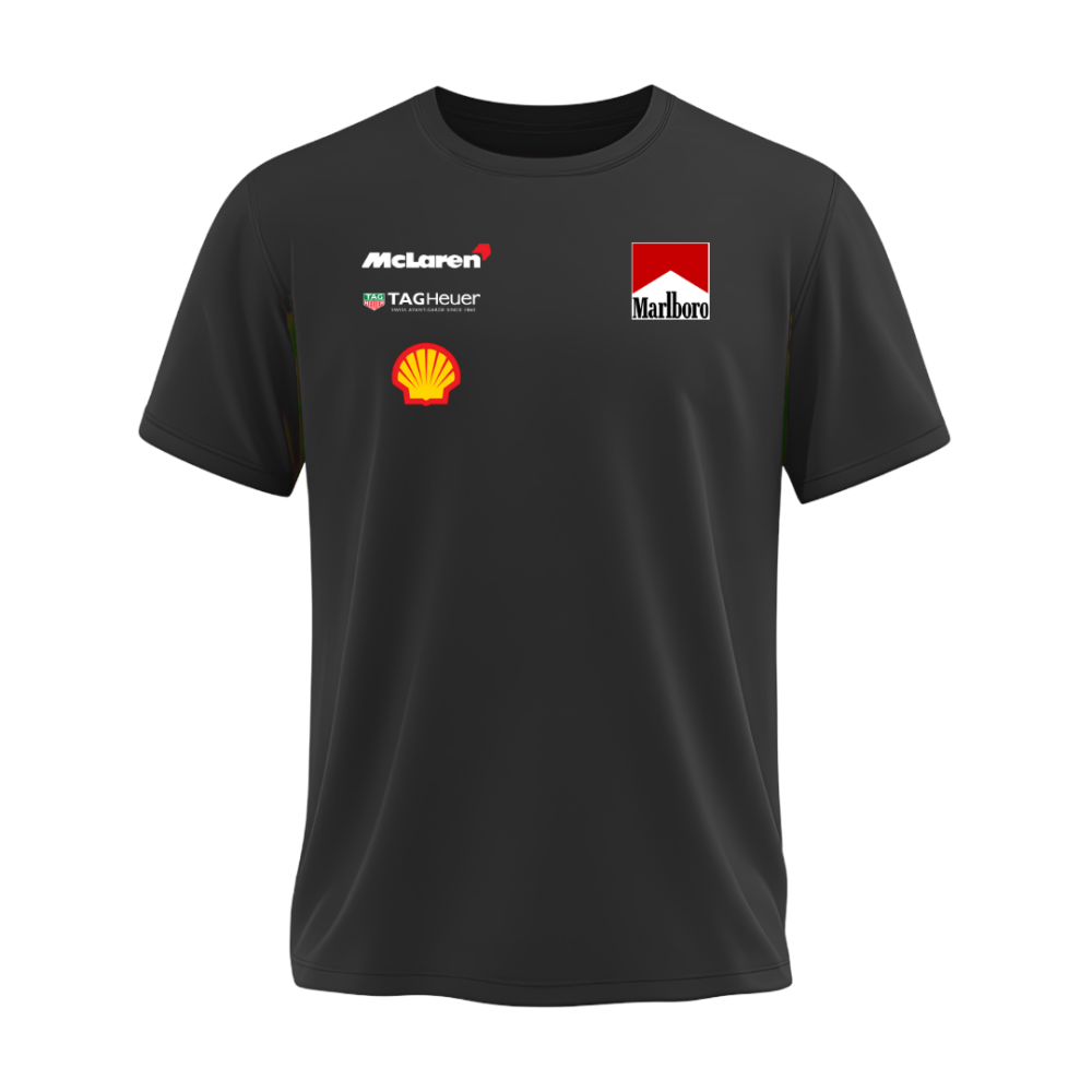 Camiseta Retrô Clássic McLaren/Marlboro 1990 Dryfit/Algodão